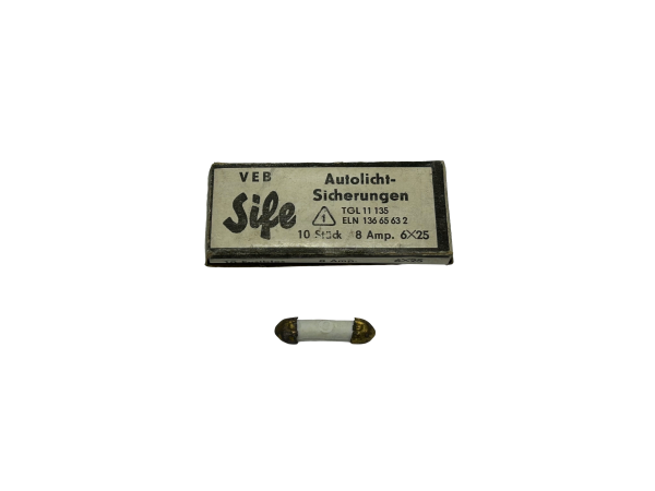 Sicherung 8 Amp. 6 x 25