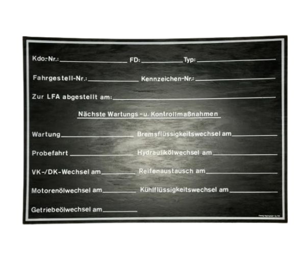 Typentafel NVA
